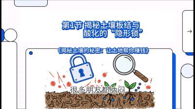 第1节（入门篇）： 为什么你的肥料&ldquo;喂&rdquo;不进去？&mdash;&mdash;揭秘土壤板结与酸化的&ldquo;隐形锁&rdquo;，课程：《揭秘土壤的秘密：让土地帮你赚钱》#识农AI