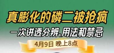 《细说农技》炸锅农资圈！真膨化磷二抢疯！云天化何满朝直播拆解分辨用法禁忌｜4 月 9 日晚 8 点